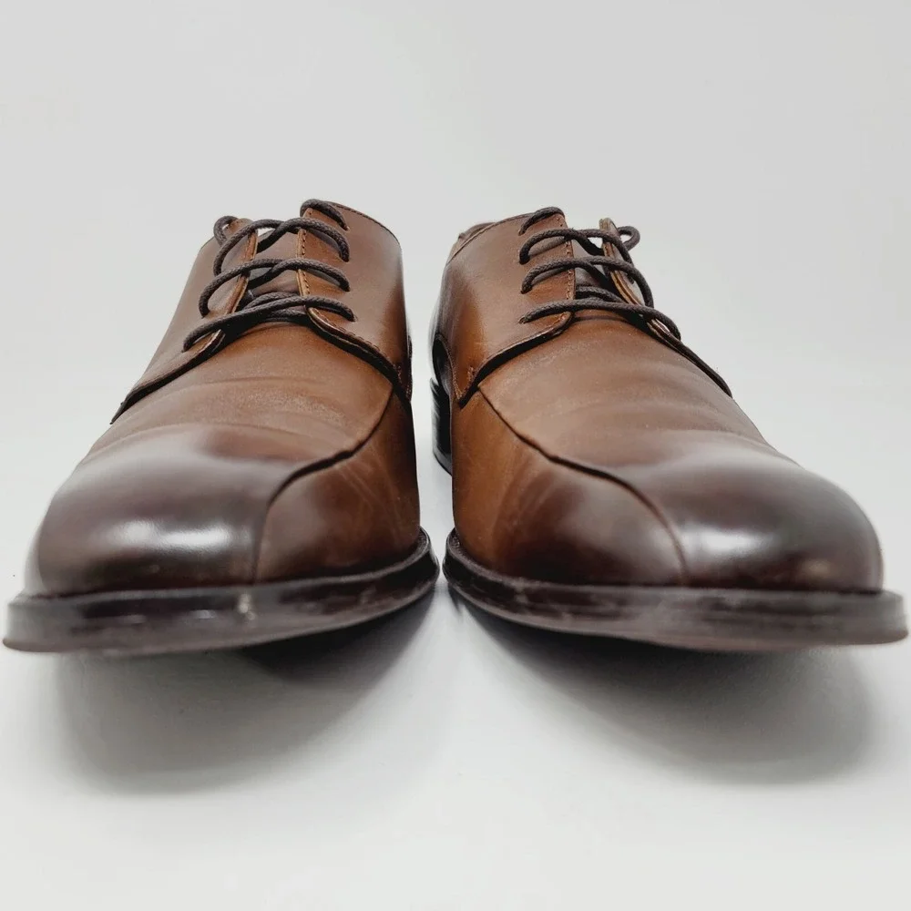 Mark Nason Mens Oxfords Sz 11.5 M Brown Bicycle Toe Memory Foam Lux Dress Shoes